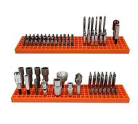 FREE ZONE Bit Organizer Set (Orange) - 158-Hole Bit Storage - 1/4" Hex Bits & Drive Bits Adapter Storage - Toolbox Storage (Tools Not Included)