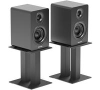 FREEAMG 1 Pair Desktop Speaker Stands, Universal Metal Speaker Stands with Vibration Absorption Pads up to 13KG, Desktop Speaker Stand for Computer, Bookshelf(Large)