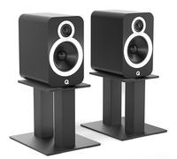 FREEAMG 1 Pair Desktop Speaker Stands, Universal Metal Speaker Stands with Vibration Absorption Pads up to 13KG, Desk Speaker Stand for Computer, Bookshelf(Regular)