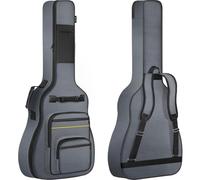FREEAMG Acoustic Guitar Bag, Water Resistent, 8mm Padding(Grey)