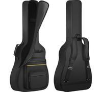 FREEAMG Electric Guitar Bag, Water Resistent Guitar Case Gig Bag with Multi-Pockets 8mm Thick 40 Inch Guitar Bag Carry Case for Acoustic Classical and Electric Guitars(Black)