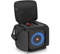 FREEAMG Speaker Carrying Bag Compatible with JBL Party Box Encore Essential, Portable Speaker Carry Case with Extra Pockets for Microphone,Charger,Cable,Accessories (Black)