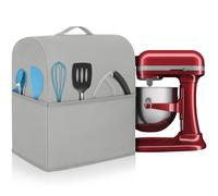 Freeamg Stand Mixer Dust Cover Compatible with Kitchenaid 6/7/8 Quart Water-resistant Kitchen Aid Mixer Cover with 3 Pockets and Handle (Grey)
