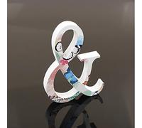 Freeas Flower Painting Decorative Wood Letters, 26 Marquee Alphabet Letters DIY Words Sign for Children Baby Name Girls Bedroom Wedding Birthday Party Home Décor (Letter &)