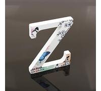 Freeas Flower Painting Decorative Wood Letters, 26 Marquee Alphabet Letters DIY Words Sign for Children Baby Name Girls Bedroom Wedding Birthday Party Home Décor (Letter Z)