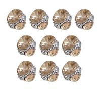 Freebily 10 Pieces Shiny Crystal Glass Rhinestones Flatback Gems for Nail Art DIY Multi Shape Decoration Wax Pen Crafts H1376 Coffee One Size