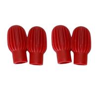 Freebily 4pcs Drum Stick Silicone Mute Head Set - For Practice Pad, Acoustic/Electric Drums, Reduces Sound, Aids Silent Drumming A Red One Size