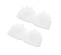 Freebily 4Pcs Silicone Toe Spacers for Women and Men Soft Stretchy Separators Breathable Fit for All Day Wear Transparent One Size