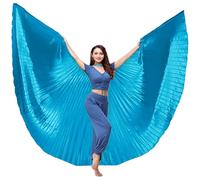 Freebily Belly Dance Wings without Sticks Angle Wings Costumes Dancing Props for Halloween Carnival Performance Adult Light Blue One Size