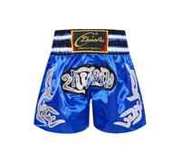 Freebily Boys Boxing Shorts Youth Muay Thai Shorts Fighting Grappling Martial Arts Kickboxing Trunks Blue 9-10 Years