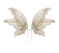 Freebily Butterfly Fairy Wings Glittery Angel Wing with Self-Tied Straps for Halloween Masquerade Ball Cosplay Gold Kids One Size
