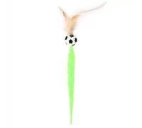 Freebily Cat Balls Set Football Basketball Baseball Design with Feathers Interactive Toys for Indoor Cats Football One Size