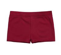Freebily Children's Girls Stretch Cotton Gymnastics Ballet Dance Shorts Workout Gym Sports Yoga Cycling Running Booty Shorts Burgundy 10 Years
