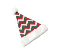 Freebily Christmas Hat Santa Hats Plush Ball Xmas Beanie for Adults Women Men New Year Party Green One Size