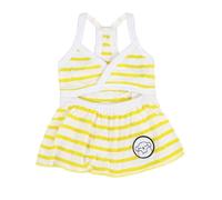 Freebily Cute Dog Bikini Pet Striped Summer Bathing Suit Puppy Beach Dress Swimwear for Small Medium Large Dogs Yellow XXL