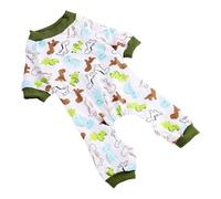 Freebily Dog Pajamas Soft Summer Lightweight Dog Recovery Suit 4 Legged Pet Clothes for Small Medium Large Dogs Ca Dinosaur XL