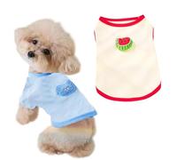 Freebily Dog Summer Cooling Shirt Vacation Outfit Travel Shirts Vest for Chihuahuas Yorkies and Poodles Red XS