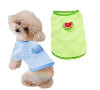 Freebily Dog Summer Cooling Shirt Vacation Outfit Travel Shirts Vest for Chihuahuas Yorkies and Poodles Green S