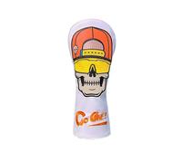 Freebily Eye-Catching Skeleton Embroidered Golf Driver Cover Waterproof PU Head Sleeve Universal Club Protection Gear 1 One Size