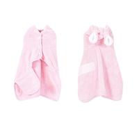Freebily Fast Drying Dog Bathrobe Thick Absorbent Bath Towel for Drying Hooded Closure Hooded Robe Pink XS