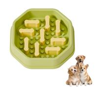 Freebily Interactive Slow Feeder Bowl for Dogs Cats Puzzle Dish with Fun Maze to Slow Eating Prevent Choking for Multi-Pet Green One Size