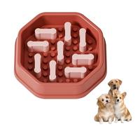 Freebily Interactive Slow Feeder Bowl for Dogs Cats Puzzle Dish with Fun Maze to Slow Eating Prevent Choking for Multi-Pet Pink One Size
