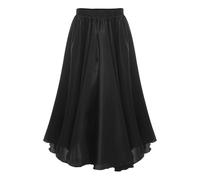 Freebily Kids Girls Latin Ballet Character Skirt Ballerina Long Swing Skirt Lyrical Liturgical Praise Dance Costume Black A 11-12 Years