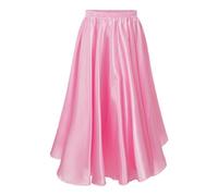 Freebily Kids Girls Latin Ballet Character Skirt Ballerina Long Swing Skirt Lyrical Liturgical Praise Dance Costume Pink A 11-12 Years