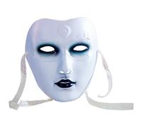 Freebily Men Women Chinese Style Mask Masquerade Mask for Halloween Masquerade Carnival Prom Cosplay Party White Black A One Size
