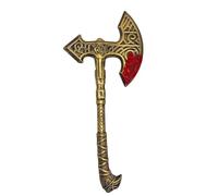 Freebily Plastic Viking Axe Prop Pirate Dress Up Props Halloween Masquerade Ball Cosplay Costume Accessories 1Pc Gold One Size
