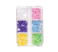 Freebily Small Floral Nail Decals 3D Self Adhesive Nail Stickers Summer Colorful Flower Designs for Women Girls DIY Nail Art Type A One Size