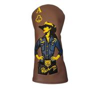 Freebily Stylish Golf Driver Cover with Poker Girl Design Red White Soft Headcover for Golf Club Protection Brown One Size