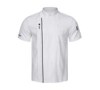 Freebily Unisex Summer Short Sleeve Chef Jacket Chef Restaurant Uniform with Pockets for Womens Mens White L