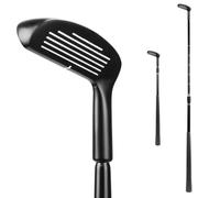 Freebily Variable Length Golf Practice Club Two Sides Chip Stick Zinc Alloy Combined Putting Training Gear Black One Size