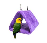 Freebily Winter Bird Warming Hut Thermal Plush Snuggle Cave for Parakeets Cockatiels Budgies to Prevent Chilling in Cold Days Purple S