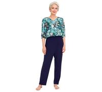 Freebily Women's Adaptive Jumpsuit with Back Zipper, Anti-Strip V-Neck Romper for Elderly Alzheimer & Dementia Care Orange Flower S