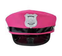 Freebily Womens Police Hat Policeman Cap Funny Party Hats with Glasses for Halloween Masquerade Bachelorette Party Pink Hat One Size