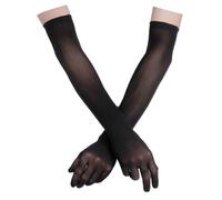 Freebily Women's Sheer Seamless Pantyhose Long Nylon Wedding Finger Gloves | Formal Bridal Banquet Party,Wedding Opera Gloves,Lady Girls Adult Male Man Mittens Stretchy Bandage,Clubwear,Nightclub