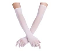 Freebily Women's Sheer Seamless Pantyhose Long Nylon Wedding Finger Gloves | Formal Bridal Banquet Party,Wedding Opera Gloves,Lady Girls Adult Male Man Mittens Stretchy Bandage,Clubwear,Nightclub