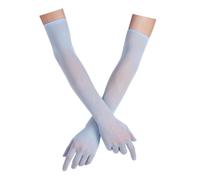 Freebily Women's Sheer Seamless Pantyhose Long Nylon Wedding Finger Gloves | Formal Bridal Banquet Party,Wedding Opera Gloves,Lady Girls Adult Male Man Mittens Stretchy Bandage,Clubwear,Nightclub