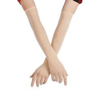 Freebily Women's Sheer Seamless Pantyhose Long Nylon Wedding Finger Gloves | Formal Bridal Banquet Party,Wedding Opera Gloves,Lady Girls Adult Male Man Mittens Stretchy Bandage,Clubwear,Nightclub