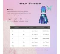 Freebily Womens Shiny Metallic Elf Costume Mock Neck Crop Tops Flared High Waist Skirts With Wings Holographic Blue XL