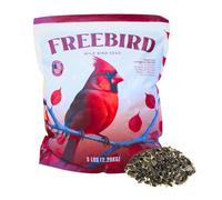 Freebird Wild Bird Food - Premium Songbird Blend with Black Sunflower Oil, Striped Sunflower, Safflower, Peanut Chunks, White Millet, Red Millet for Cardinals