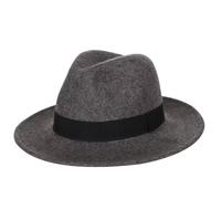FREEBIRD99 100% Wool Wide Brim Fedora Hat Men Women Classic Felt Panama Jazz Trilby Adjustable (UK, Numeric, 7, 7 1/4, Dark Gris Chine)
