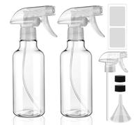 FreeBiz 2 Pack 350ml/12.32oz Plastic Spray Bottles Adjustable Empty Spray Nozzle for Hair Plants Cleaning Solutions Refillable Water Spray Bottle Travel Home Salon(2 Pack Clear)