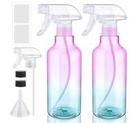FreeBiz 500ml Spray Bottles Durable Plastic Empty Spray Bottles for Hair Gardening Adjustable Bottle Nozzle Refillable Leak Proof Trigger Sprayer for Cleaning Solutions Plants Home (2 Pack Gradient)