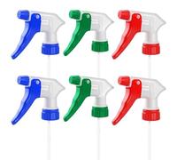 FreeBiz 6PCS Trigger Spray Bottle Nozzles Heavy Duty Replacement Spray Nozzle Adjustable Leak Proof Water Bottles Spray Nozzle Head Plastic Fit for 1.1in/28mm Standard Neck Bottle (Yellow Blue Red)