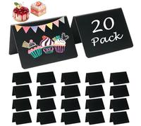FreeBiz Mini Chalkboard Signs 20 PCS Small Chalk Board Signs Blackboard Reserved Signs for Message Labels Menus Food Price Tag Home Office Cafe Restaurant Events Decor
