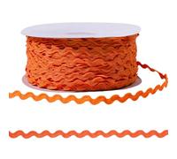 FREEBLOSS 100 Yards Rick Rack Wave Bending Fringe Trim Wide Decorative Braided Woven RIC Rac Ribbon Zig Zag Trim for Crafts Quilting DIY Projects Vibrant Colors Vintage-Inspired Wave Design, Orange