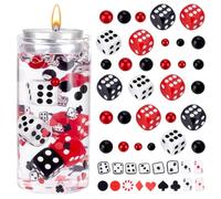 FREEBLOSS 1000+ Pcs Casino Vase Filler Beads for Vase Filler Acrylic Vase Filler Acrylic Dice Polymer Clay Pocker Element Beads candles Centerpiece for Table Festival Vase Fillers Party Decoration